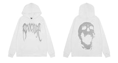 Revenge Smoke High Street Skull Print Hoodie Spring and Autumn Thin Men's and Women's Loose Hoodie Hoodie Hoodie