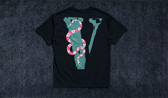 VLONE Street FRIENDS Collab Snake Big V Print Loose Unisex Couple T-Shirt