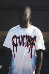 Revenge Phantom Letter Print Loose Unisex Pure Cotton Crew Neck High Street T-Shirt