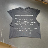 Enfants Riches Déprimés Washed Distressed Pin Detail Unisex Short Boxy Sleeveless Tee