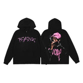 Revenge Sketch Character Plush Unisex Hip Hop High Street Hoodie