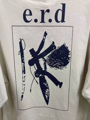 Enfants Riches Déprimés 777 Graffiti Boxy Roll‑Hem Unisex Punk Long Sleeve Tee