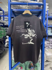 Enfants Riches Déprimés Retro Rock Black Print Loose Unisex Short Sleeve T‑Shirt