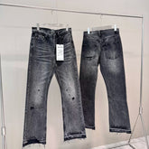 Enfants Riches Déprimés Black Magic Wash Distressed Ripped Unisex Loose Straight Leg Jeans