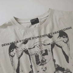 Enfants Riches Déprimés Nun Print Pure Cotton Thin Unisex Loose Casual Short Sleeve Tee