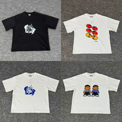 Mertra American Cartoon Character Print Unisex Pure Cotton Crew Neck Tee