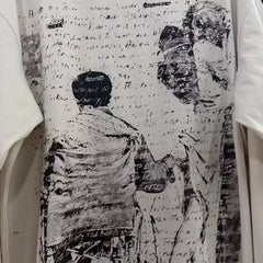 Enfants Riches Déprimés Vintage Worn Distressed Letter Print Unisex Loose Long Sleeve Tee
