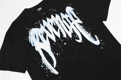 Revenge Ice & Snow Skull Print Oversized Unisex Casual T-Shirt