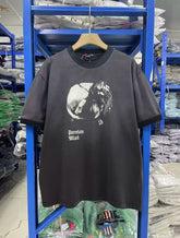 Enfants Riches Déprimés Retro Rock Black Print Loose Unisex Short Sleeve T‑Shirt