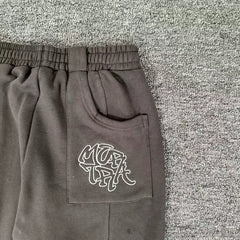 Mertra Leg Embroidery Unisex Loose Streetwear Sweatpants