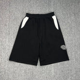 Mertra Contrast Embroidered Logo Unisex Fleece Five Quarter Casual Shorts