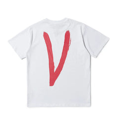 VLONE New Creative Letter Print Cotton Crew Neck Unisex Couple T-Shirt