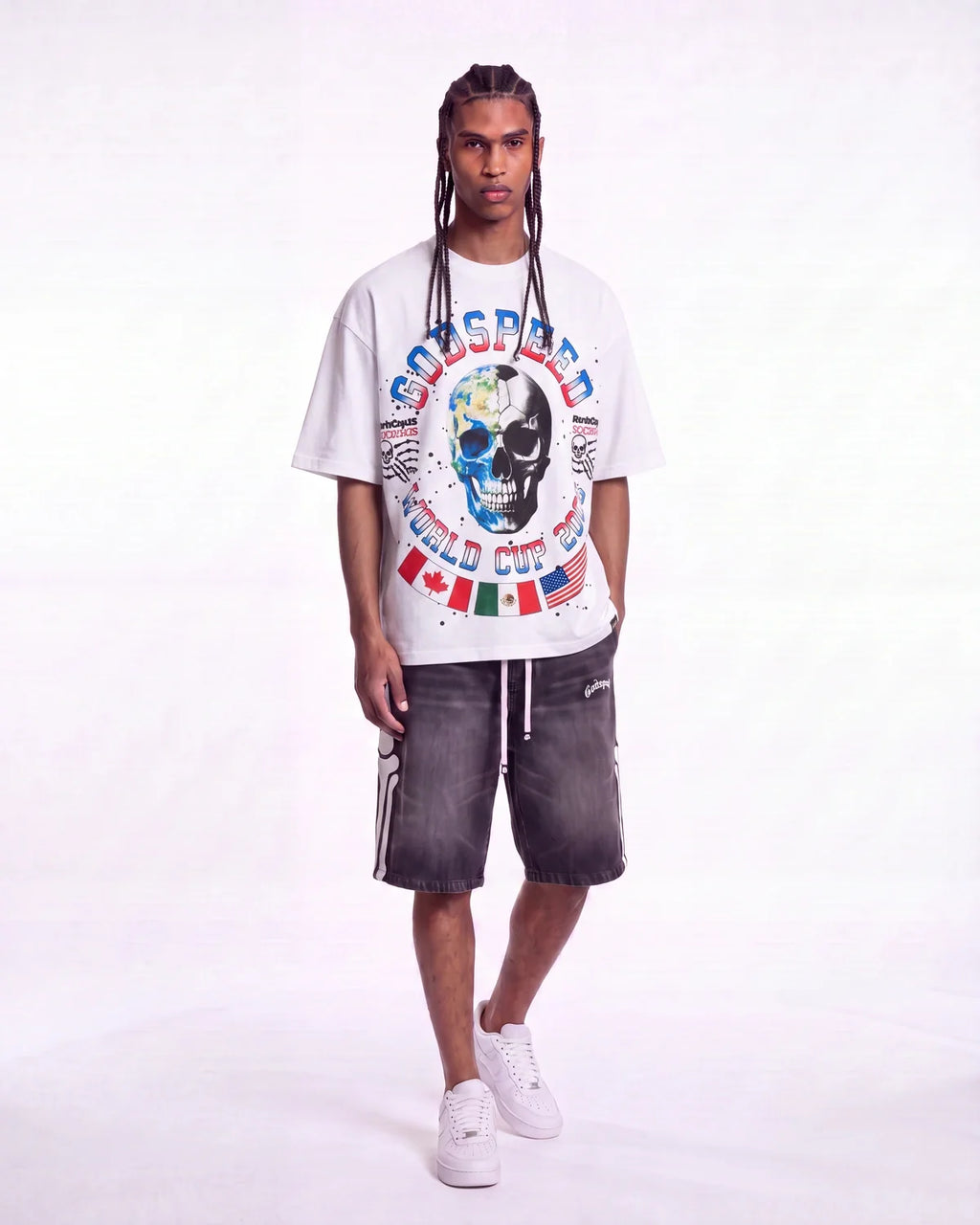 Godspeed Planet Futbol Tee White