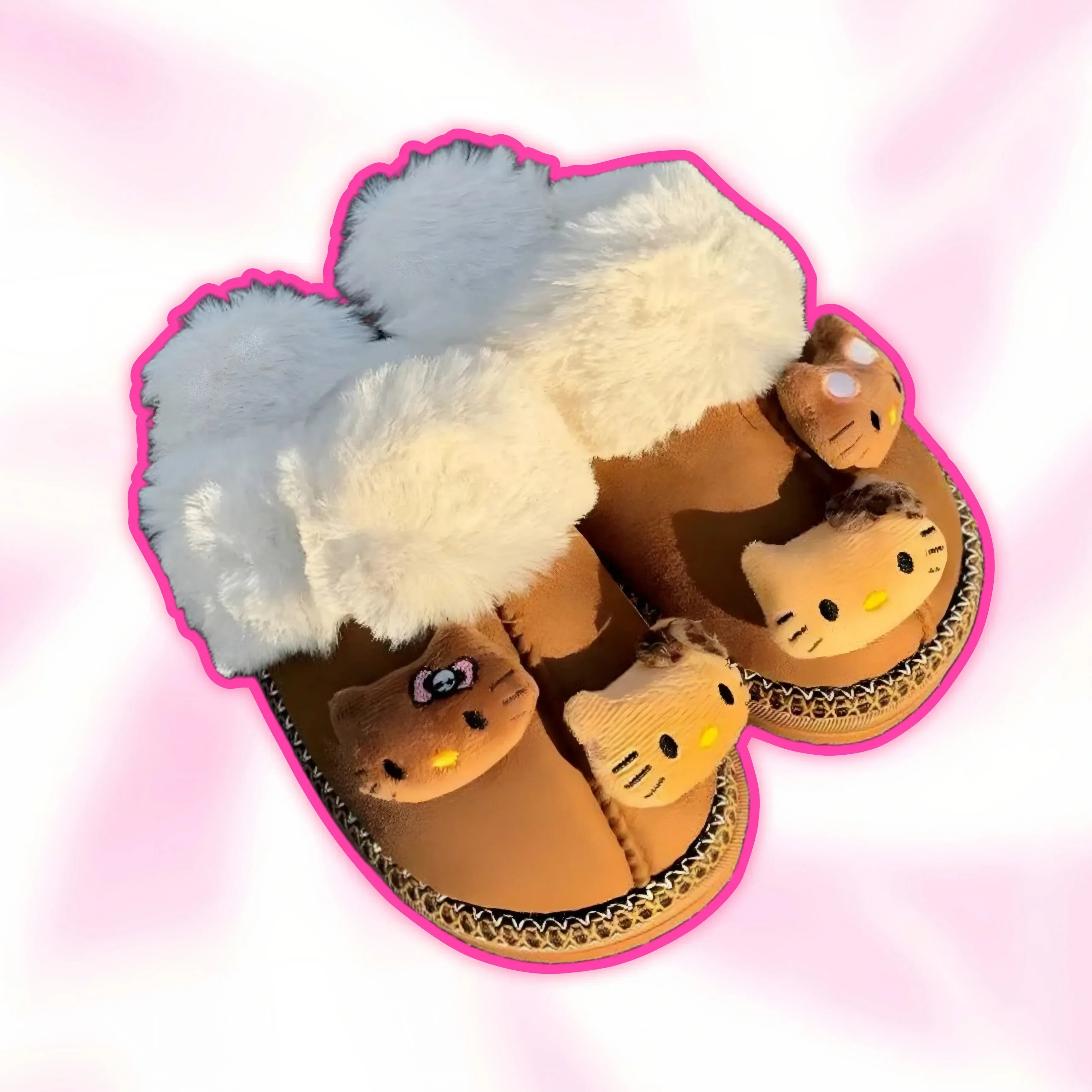 Hello Kitty Mini Plushie Slippers