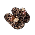 Hello Kitty Fuzzy Leopard Print Slippers