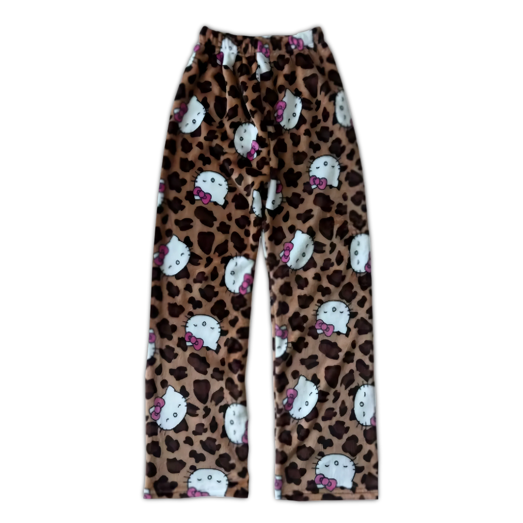 Hello Kitty Leopard Print Pajama Pants