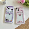 Kuromi / My melody Phone case with card holder