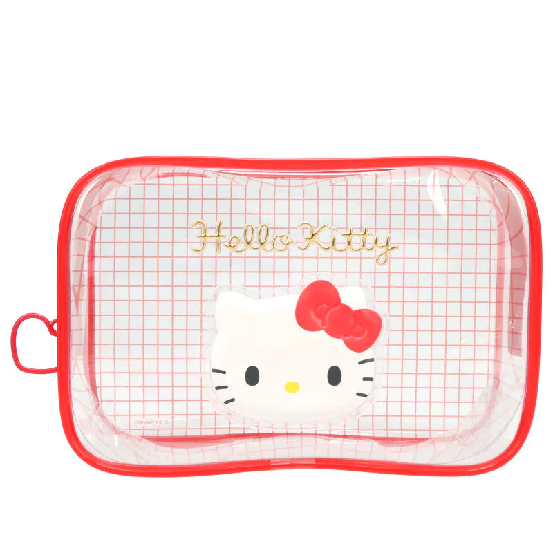 Sanrio Clear Gingham Zipper Pouch