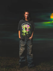 Triple Sevens Vintage Black Slime Monster Cartoon Graphic Tee