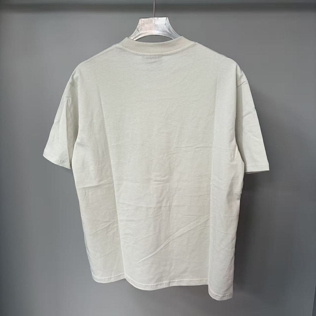 Triple Sevens Off‑White Ghost Cartoon Slogan Graphic Tee