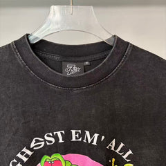 Triple Sevens Vintage Black Slime Monster Cartoon Graphic Tee