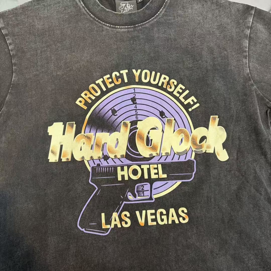 Triple Sevens Vintage Black Hard Glock Las Vegas Graphic Tee