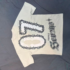Triple Sevens Off‑White Crucifix Symbol Graphic Tee