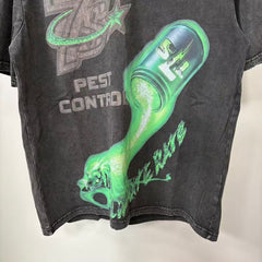 Triple Sevens Vintage Wash Green Slime Spray Can Graphic Tee