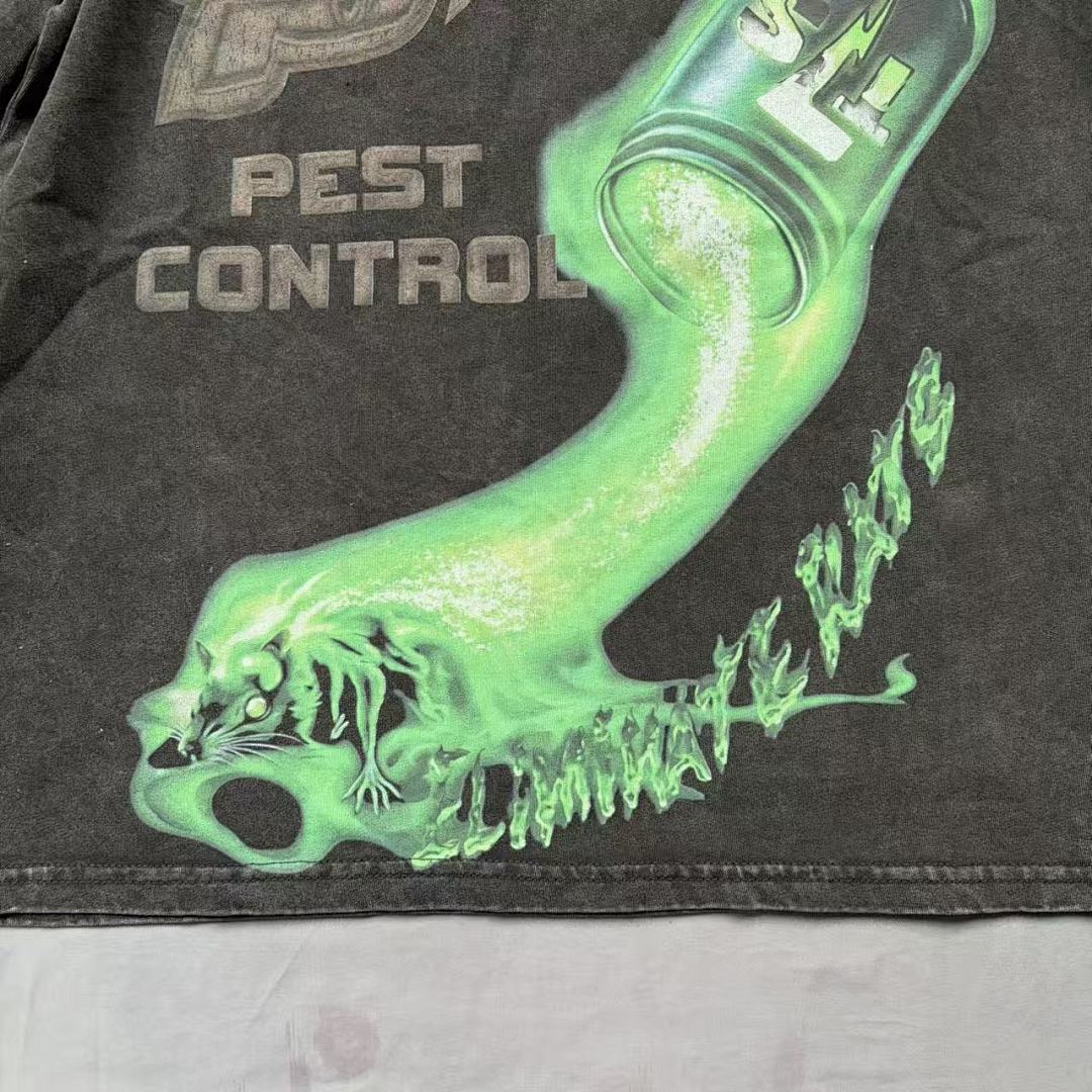 Triple Sevens Vintage Wash Green Slime Spray Can Graphic Tee