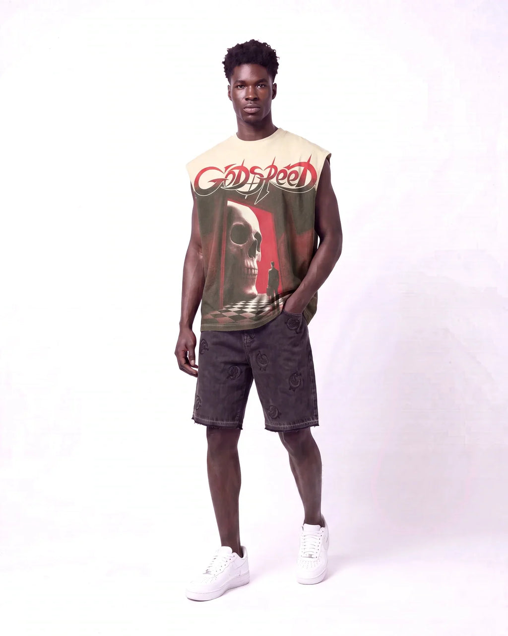 Godspeed Fate's Doorstep Sleeveless Tee Bone