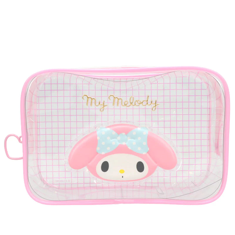 Sanrio Clear Gingham Zipper Pouch