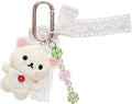 Sanrio x Rilakkuma Four-Leaf Clover Plush Toy, Plush Toy Hanging Snap, Little White Bear Hanging Snap