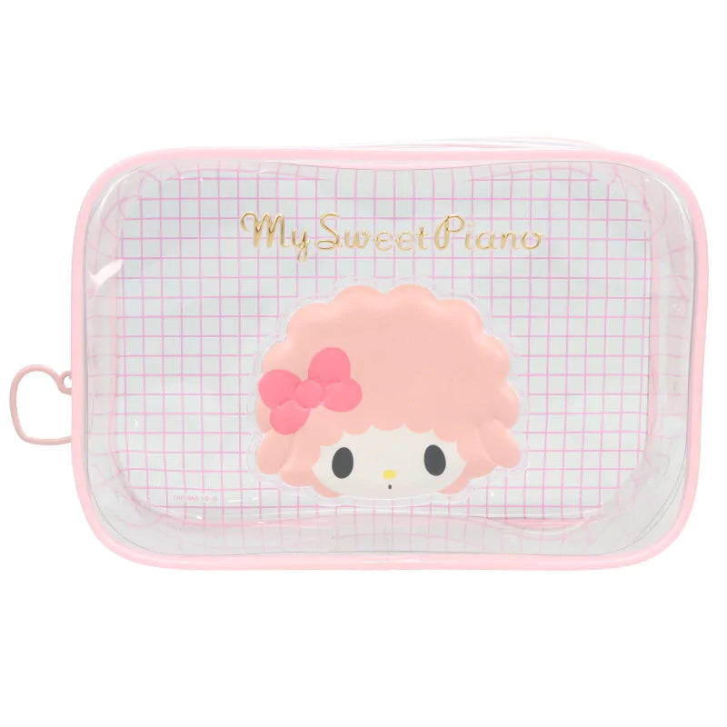 Sanrio Clear Gingham Zipper Pouch