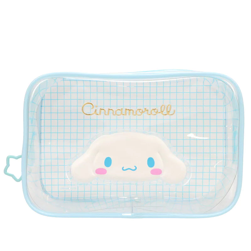 Sanrio Clear Gingham Zipper Pouch