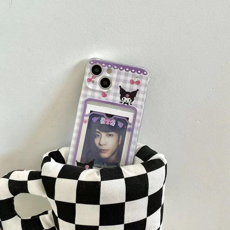 Kuromi / My melody Phone case with card holder