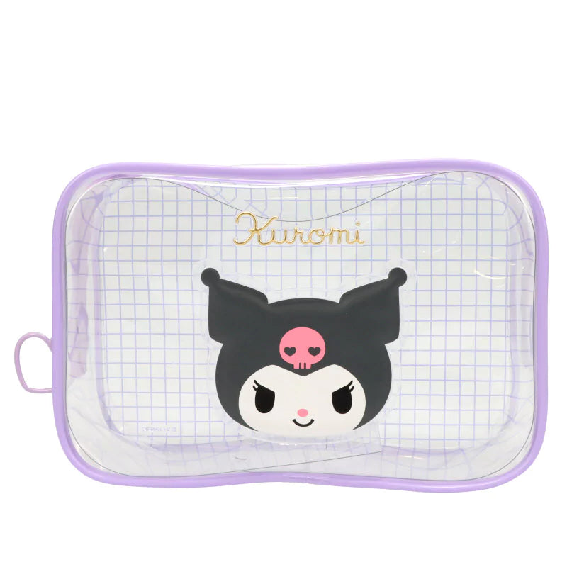 Sanrio Clear Gingham Zipper Pouch