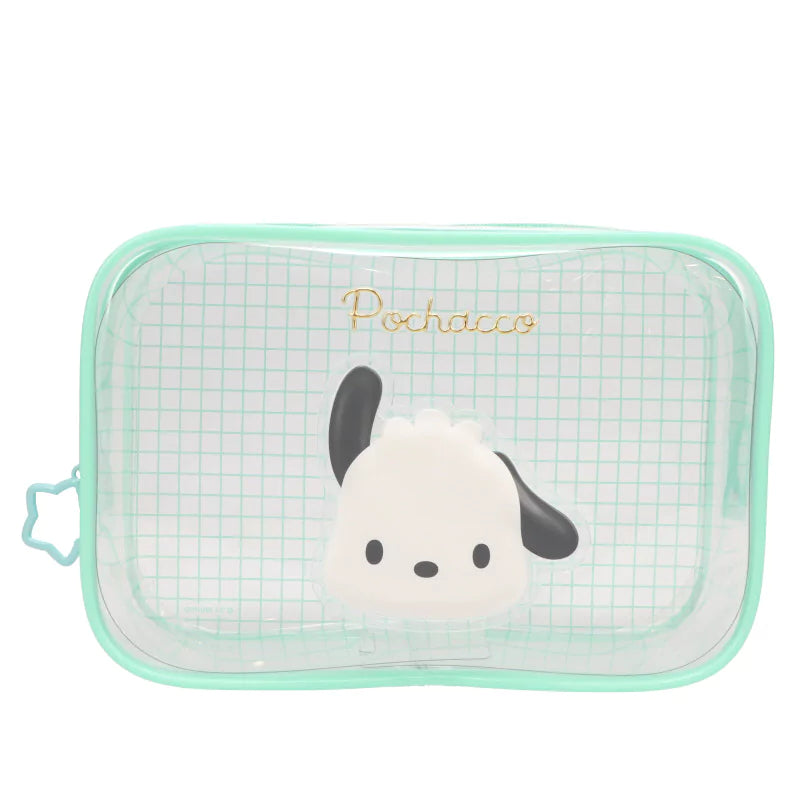 Sanrio Clear Gingham Zipper Pouch