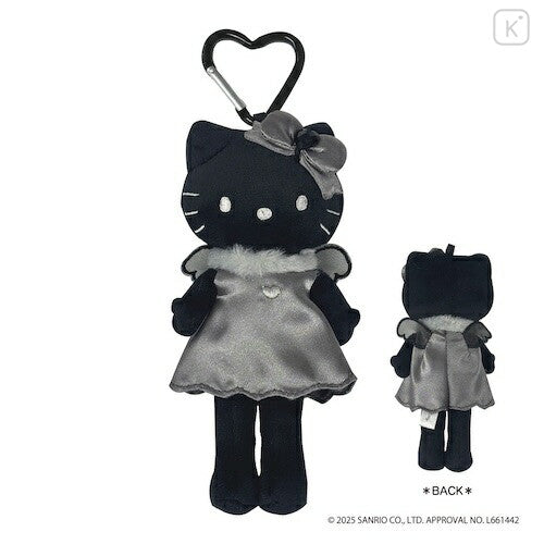 Japan SANRIO Sanrio NIC black and gray series long-legged kitty pendant love buckle