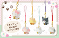 Sanrio flocked bell phone charm My Melody/Hello Kitty/Cinnamomum cassia