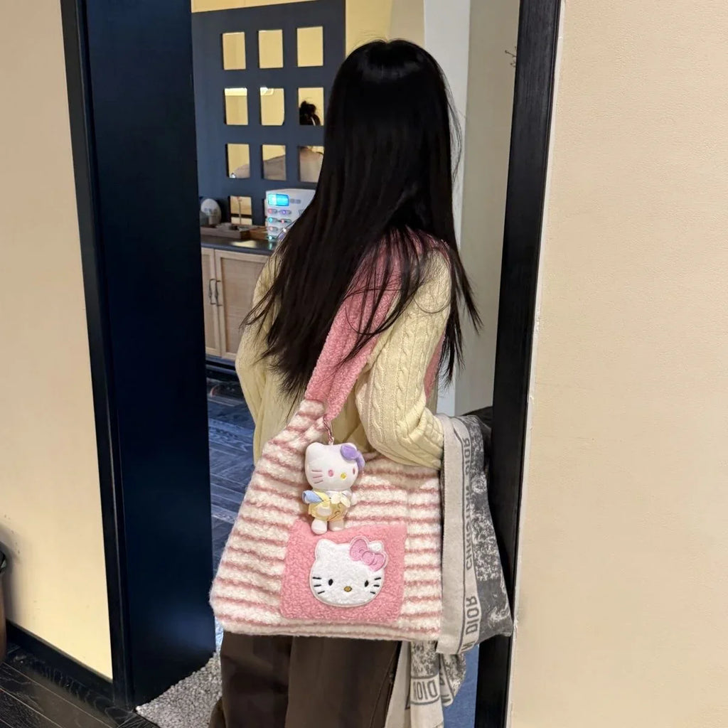 Hello Kitty Furry Tote Bag