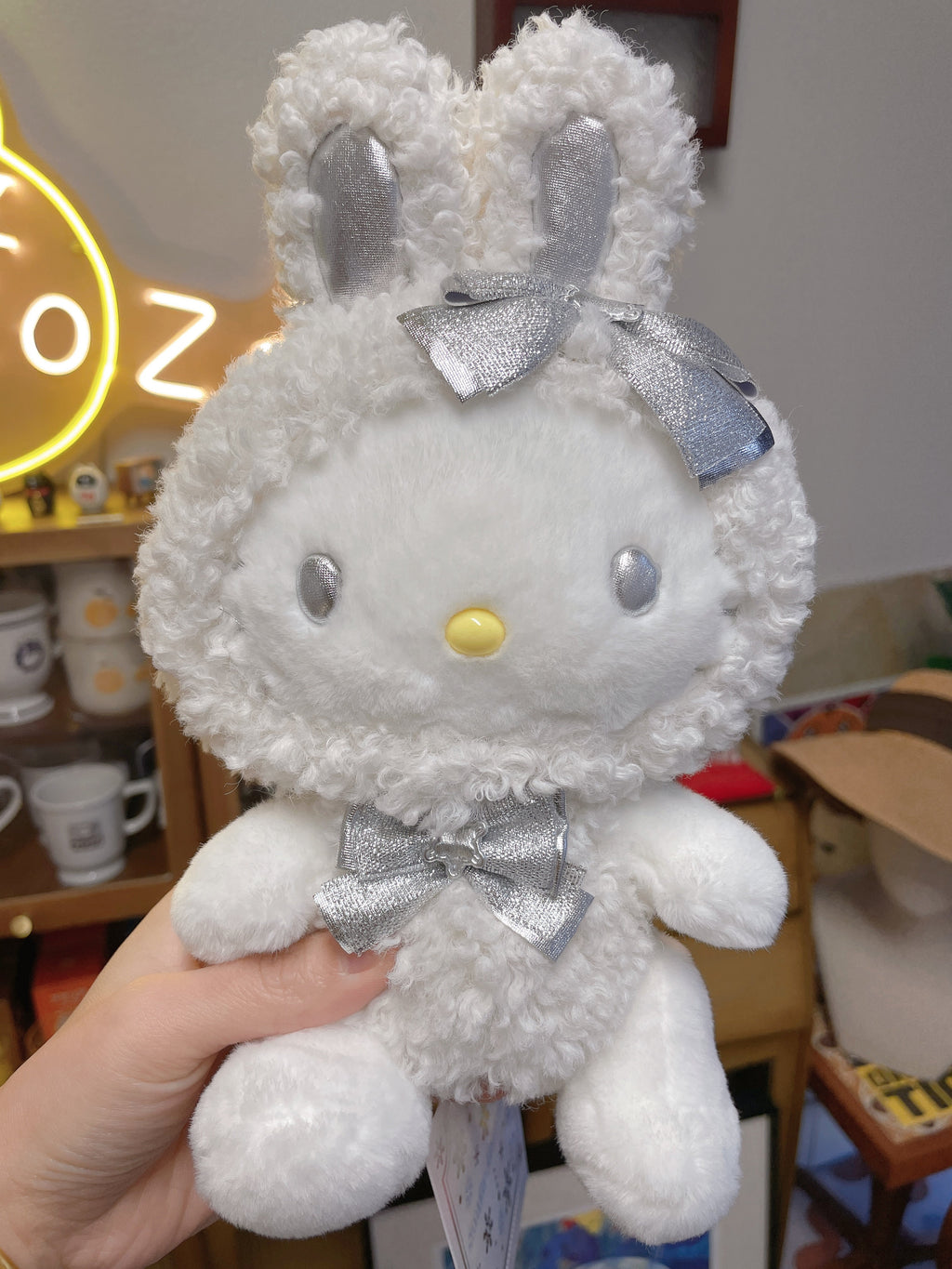 Sanrio Japan's new winter snowflake Hello Kitty plush toy.