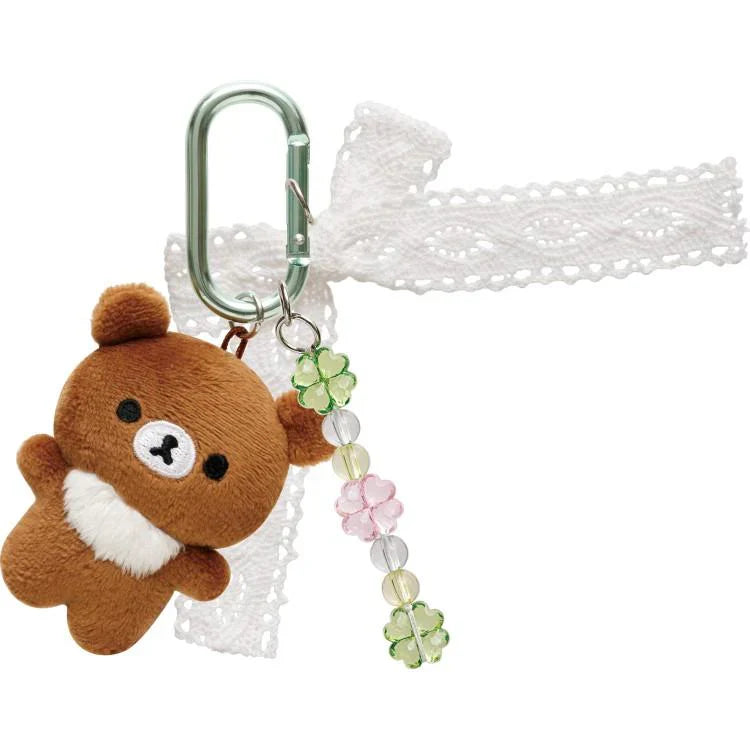 Sanrio x Rilakkuma Four-Leaf Clover Plush Charm Doll - Tea Bear