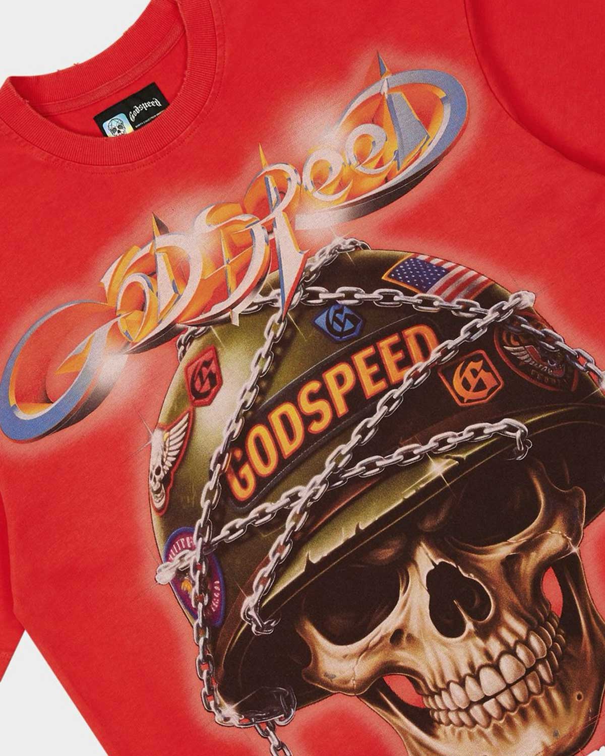 Godspeed Badges Of Honor Tee Cherry