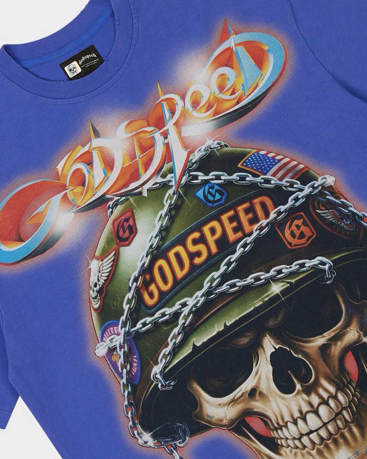 Godspeed Badges Of Honor Tee Royal Blue