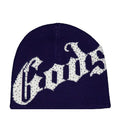 Godspeed Forever OG Logo Studded Beanie Navy/White