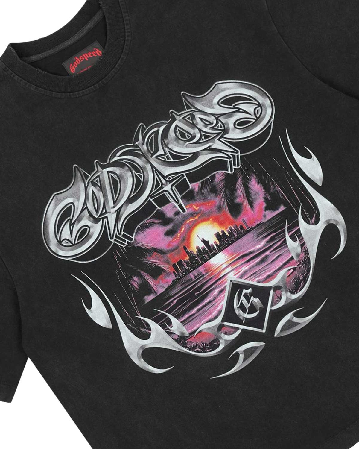 Godspeed Liberty Sunset Tee Black