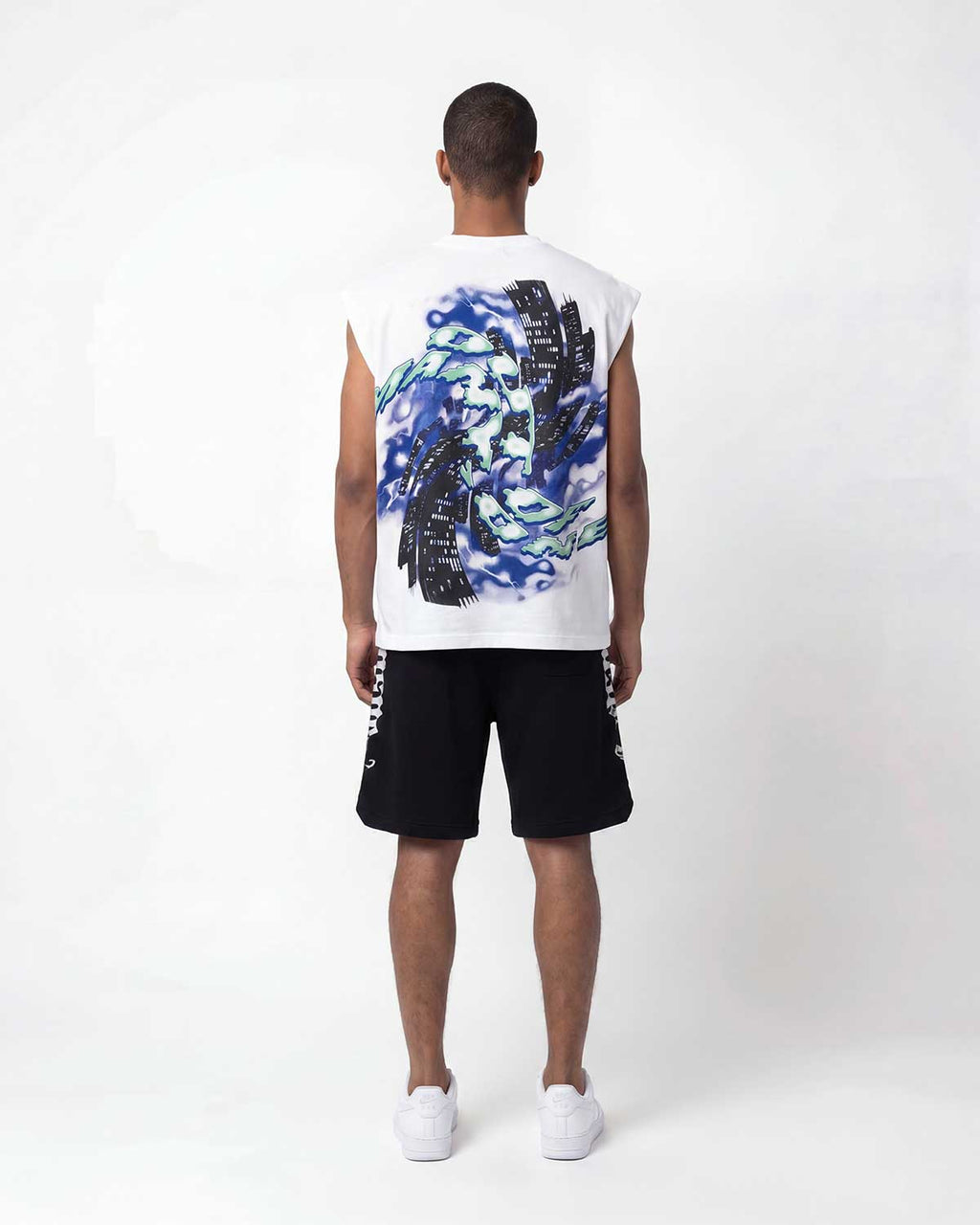 Godspeed Liberty Tears Sleeveless Tee White