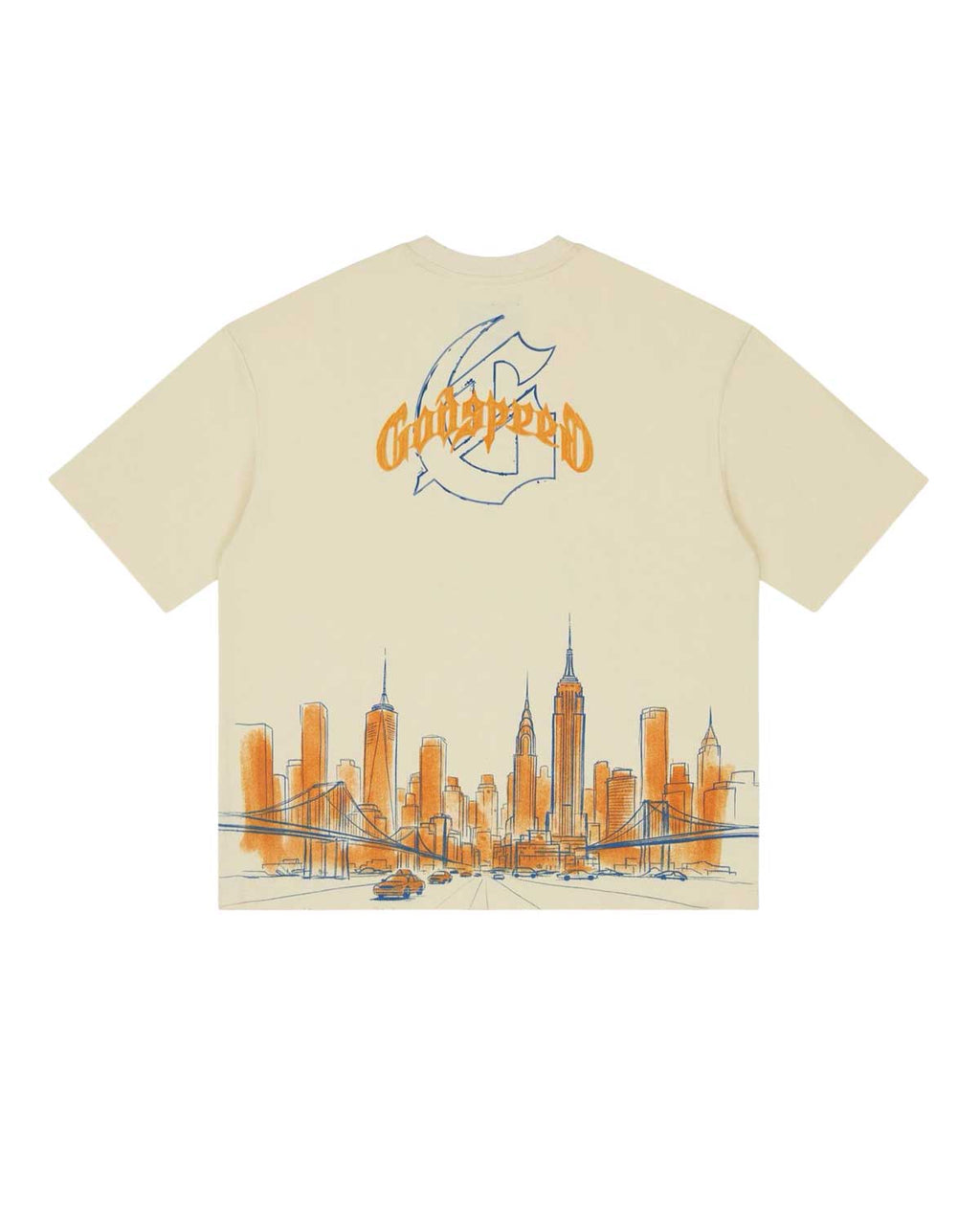 Godspeed New York Skyline Tee Bone