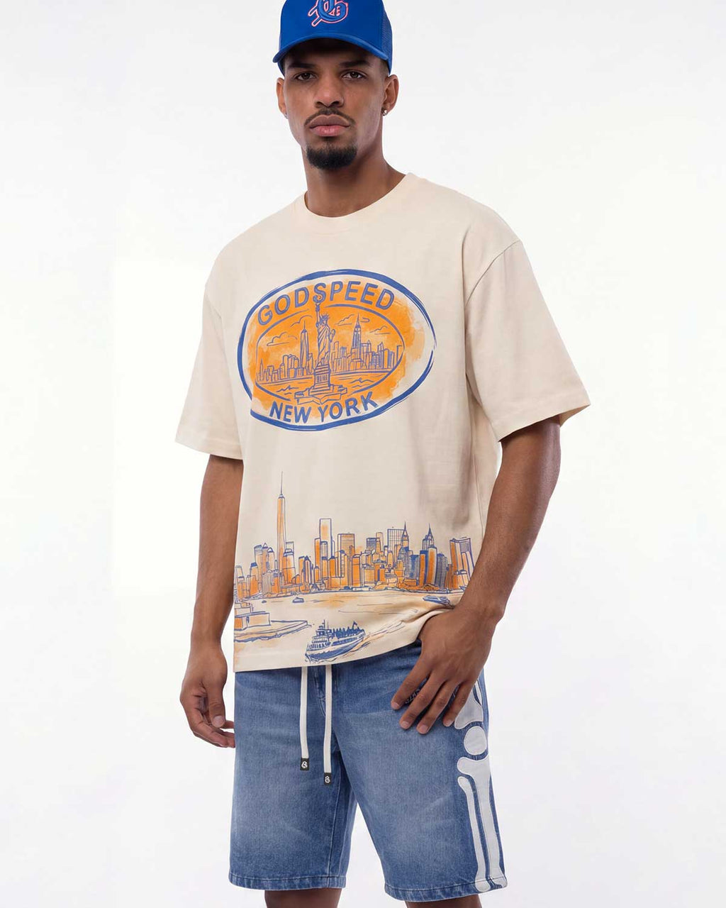 Godspeed Femur Denim Shorts Blue