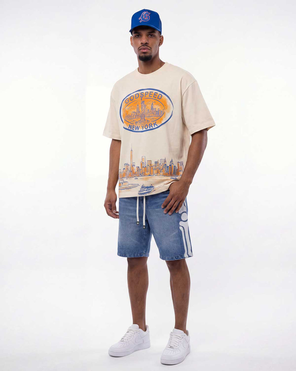 Godspeed New York Skyline Tee Bone